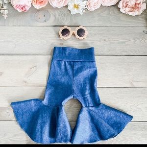 Handmade denim bell bottoms